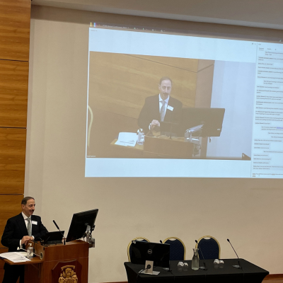 a presentation at a conference