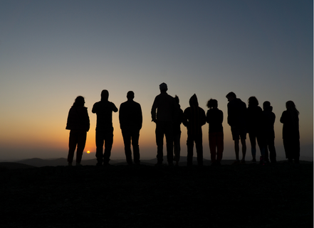 IDEWM participants looking at the sunset